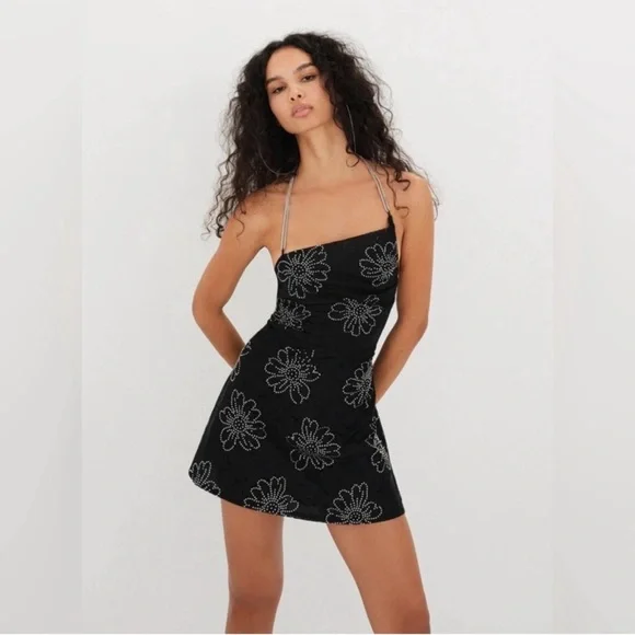 FOR LOVE & LEMONS crystal embellished PAMELA dress small - Picture 1 of 16